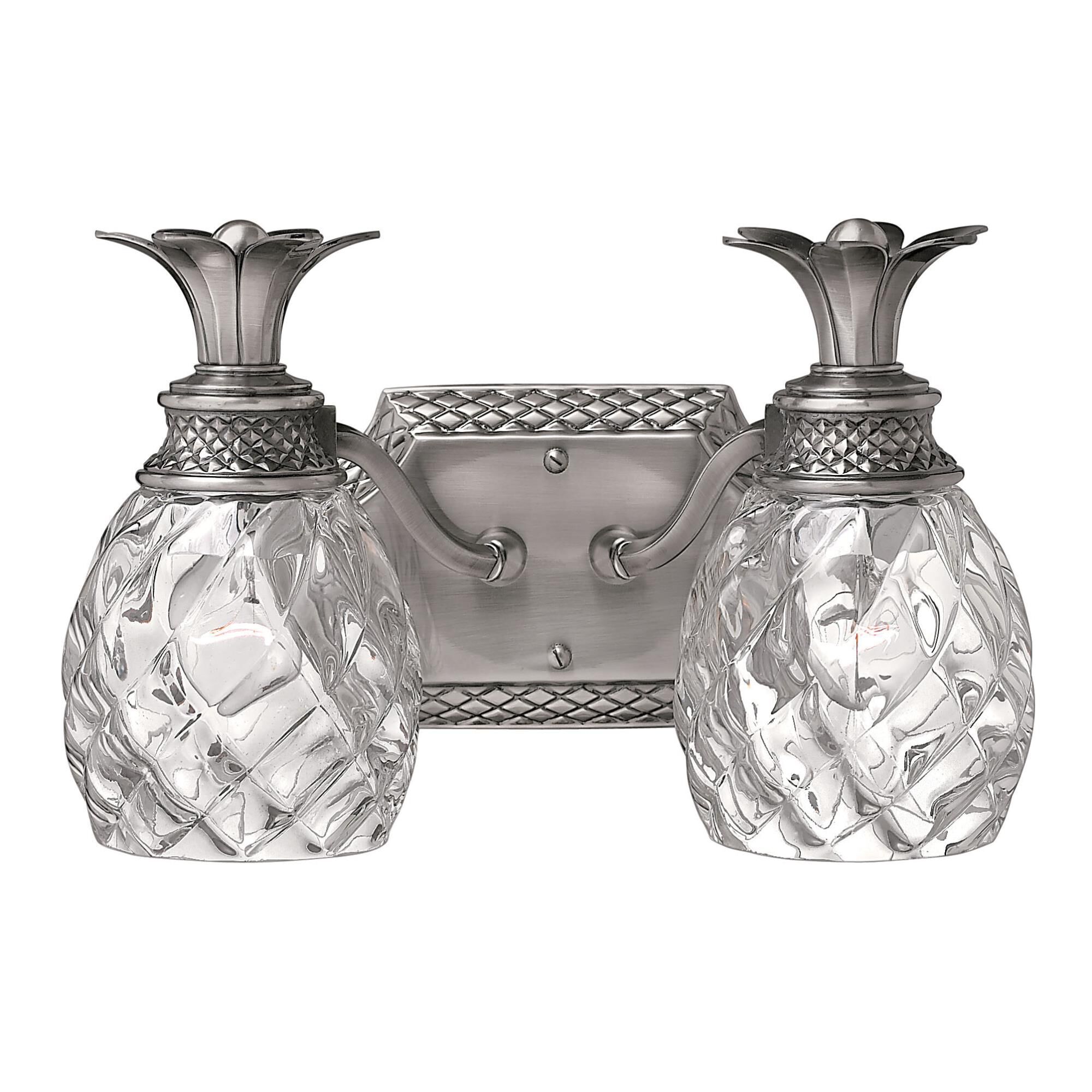 Shown in Polished Antique Nickel finish and Clear Optic glass