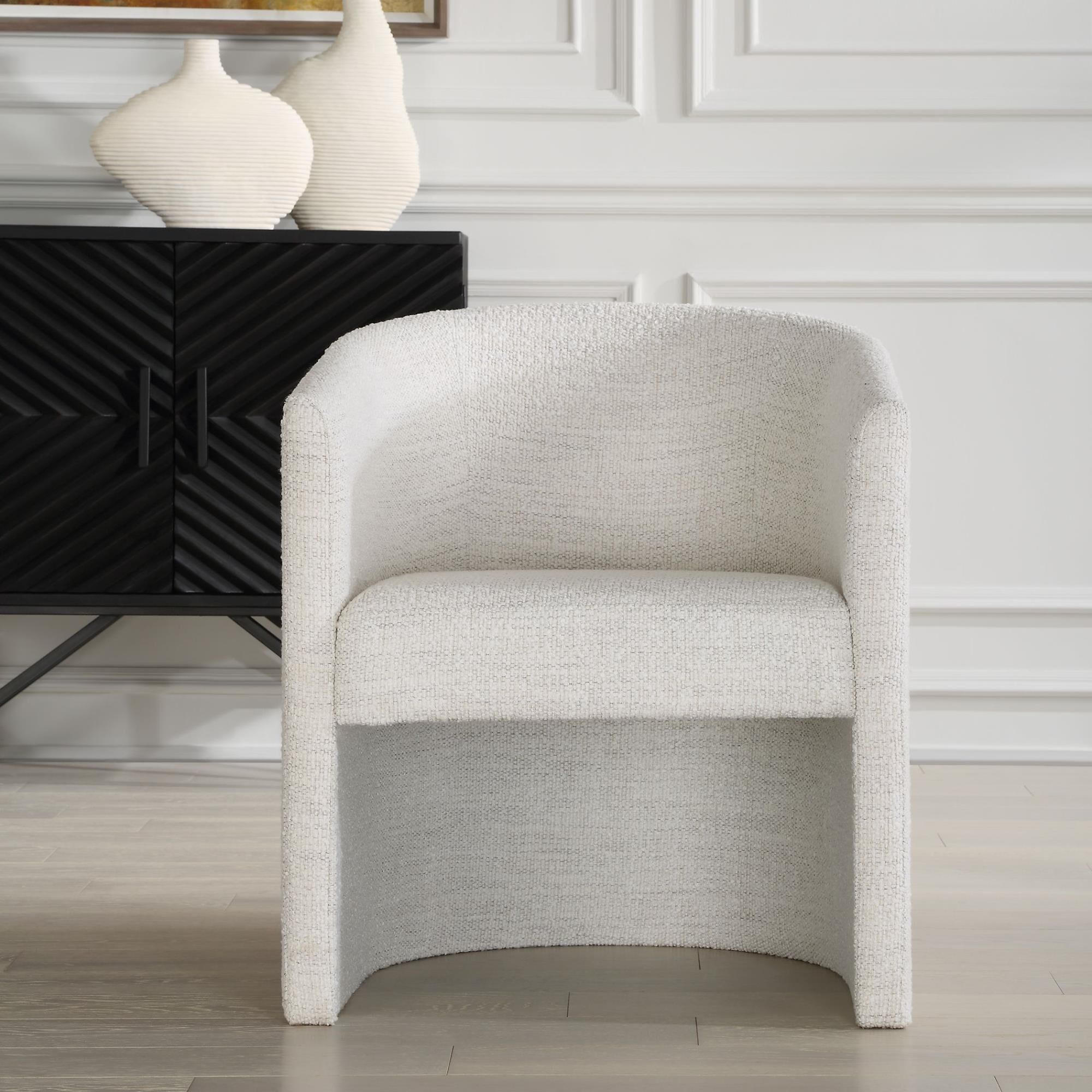 Shown in Designed With Your Comfort In Mind, The Encompass Dining Chair Features A Barrel Back Shape That All finish