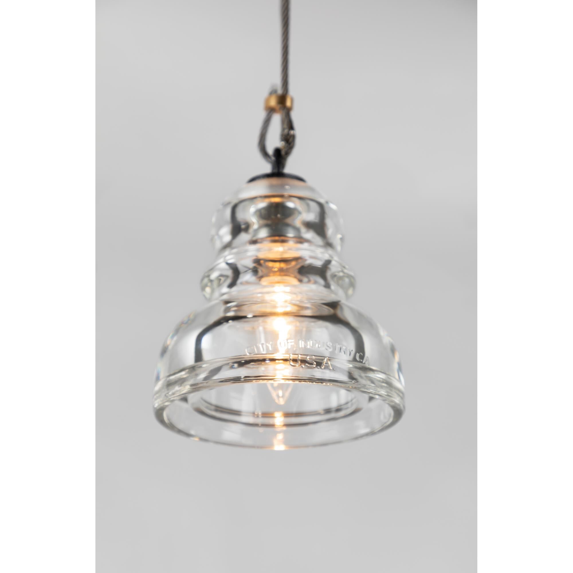 Shown in Old Silver finish and Clear glass and Historic Pressed Glass shade