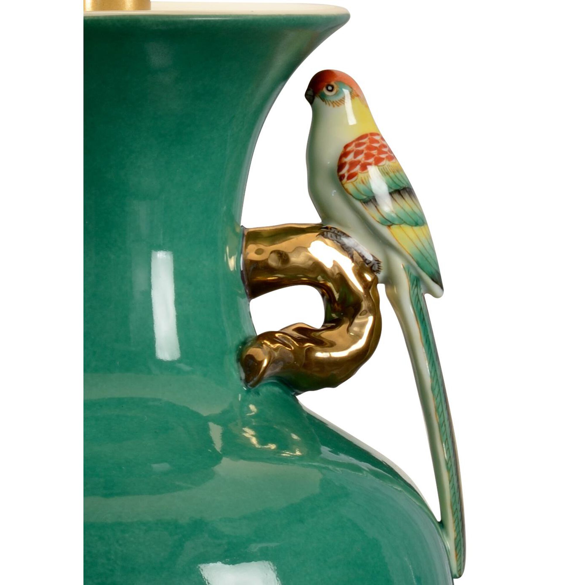 Shown in Green-Gold Leaf finish and Off White shade