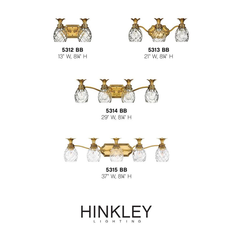 Plantation 13 Inch 2 Light Bath Vanity Light by Hinkley Lighting