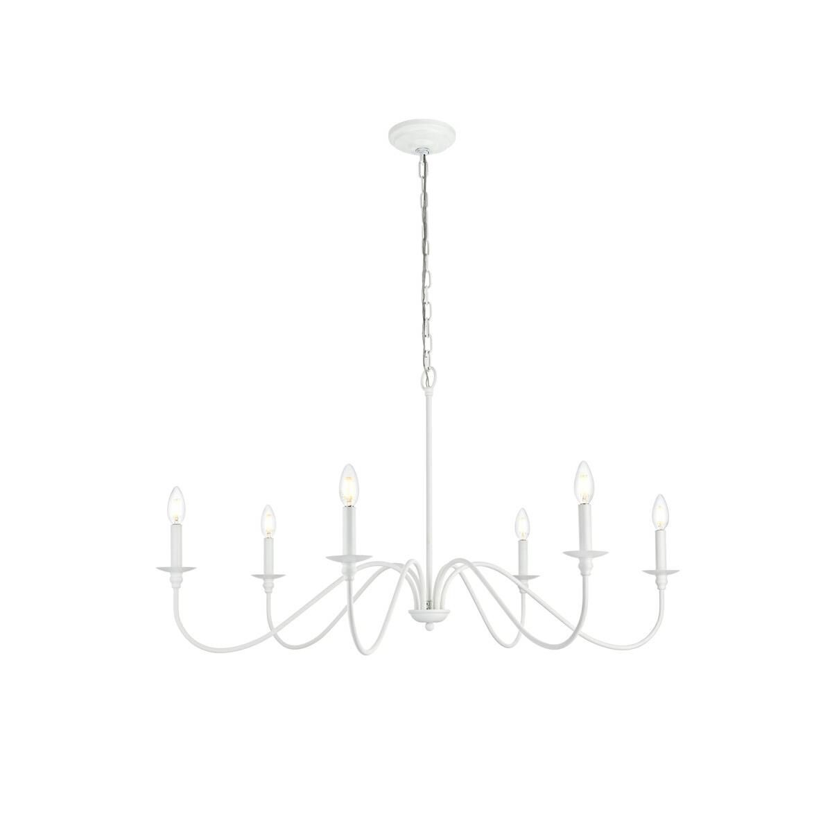 Rohan 42 Inch 6 Light Chandelier by Elegant Lighting