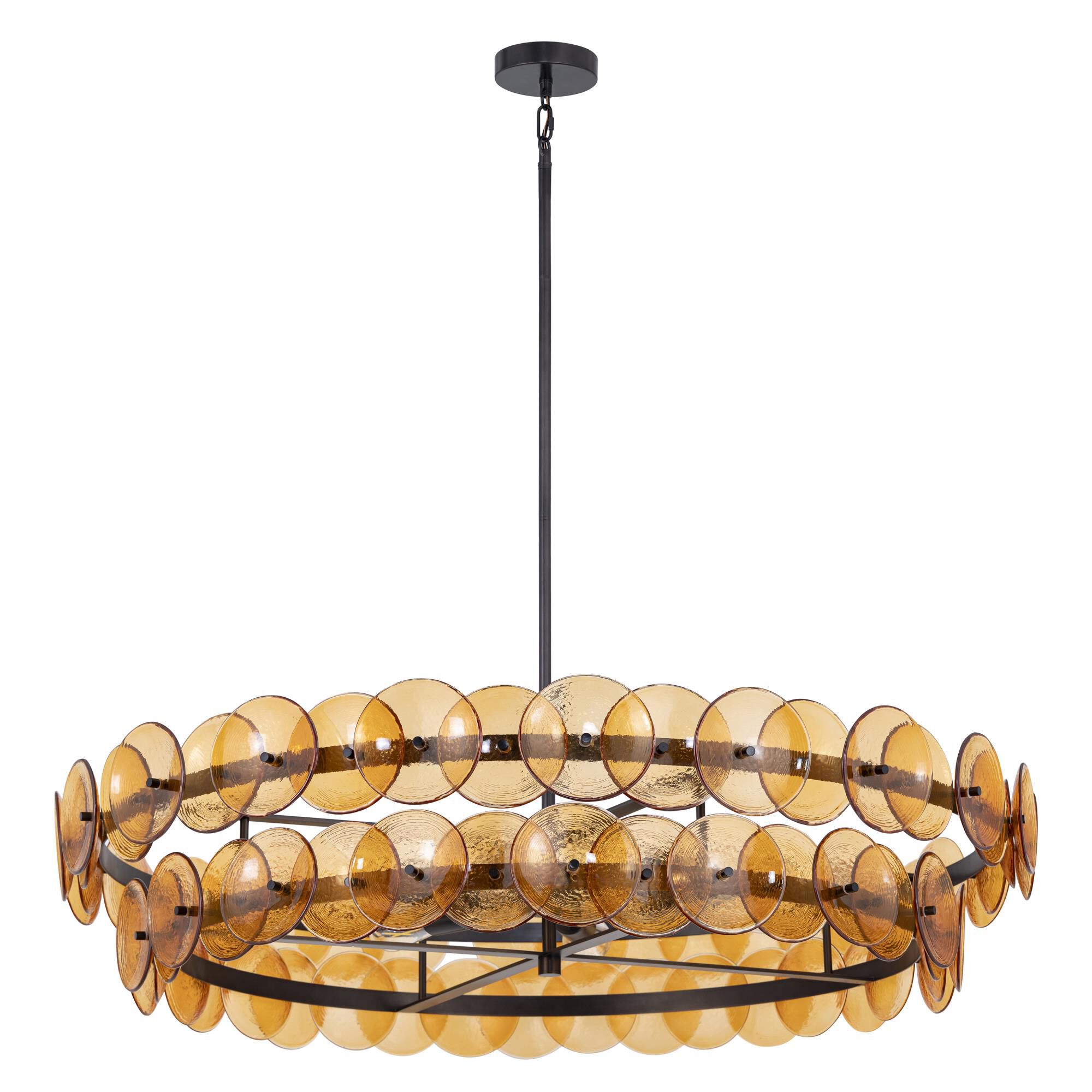 Shown in Gunmetal finish and Amber glass and Recycled Glass shade