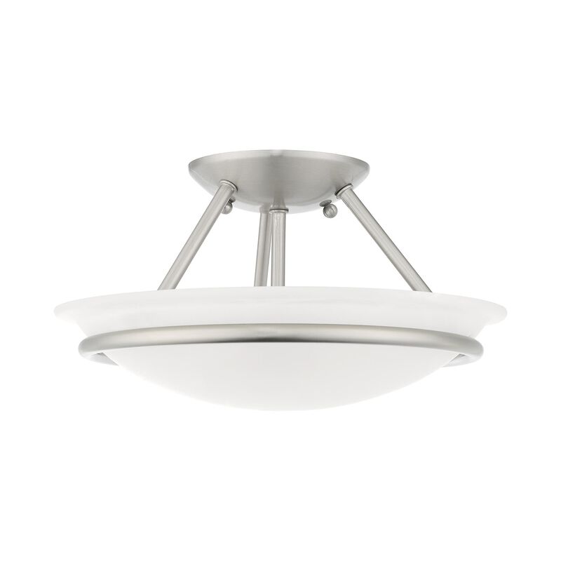 Newburgh 12 Inch 2 Light Semi Flush Mount by Livex Lighting