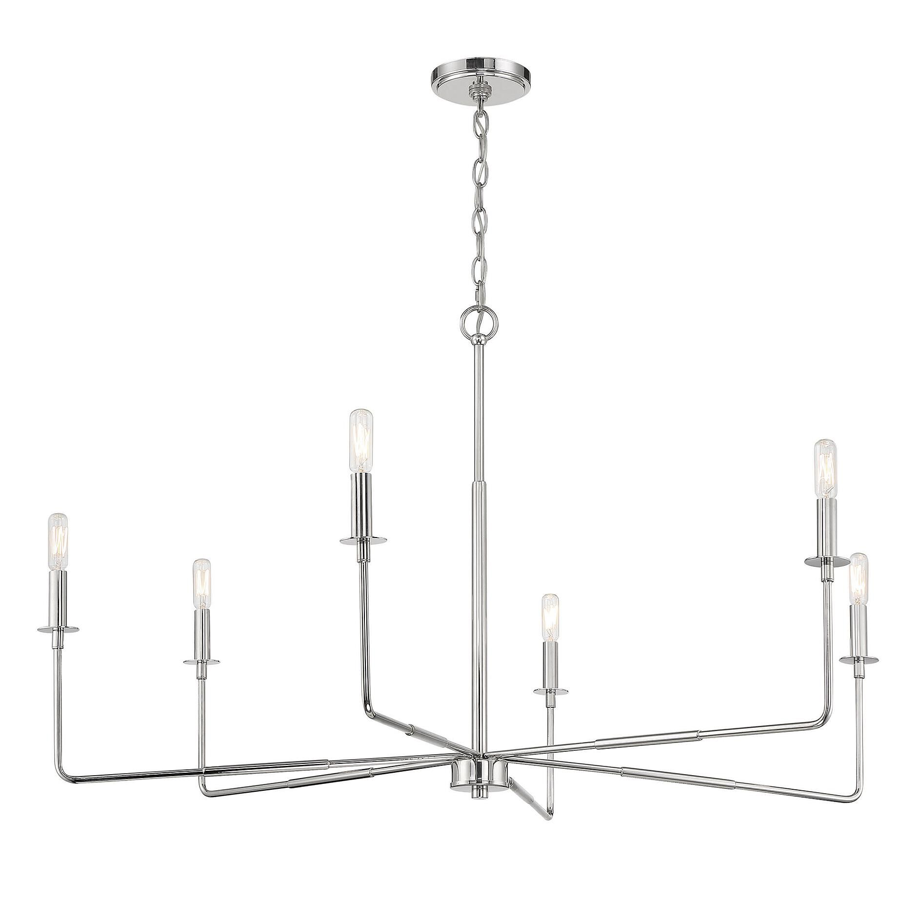 Salerno 42 Inch 6 Light Chandelier by Savoy House