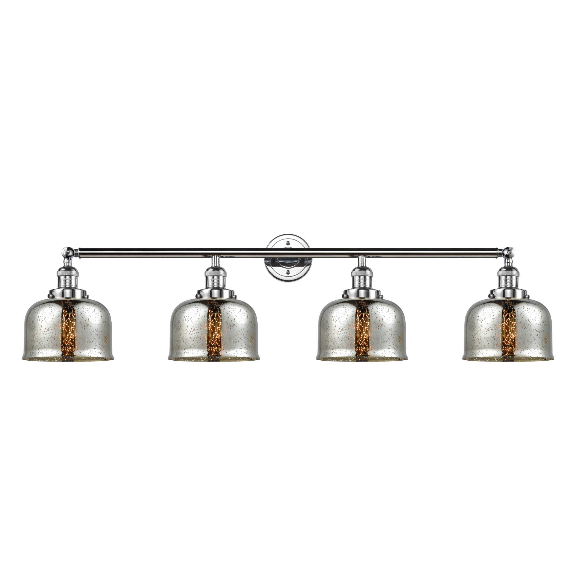 Shown in Polished Chrome finish and Silver Plated Mercury Large Bell glass