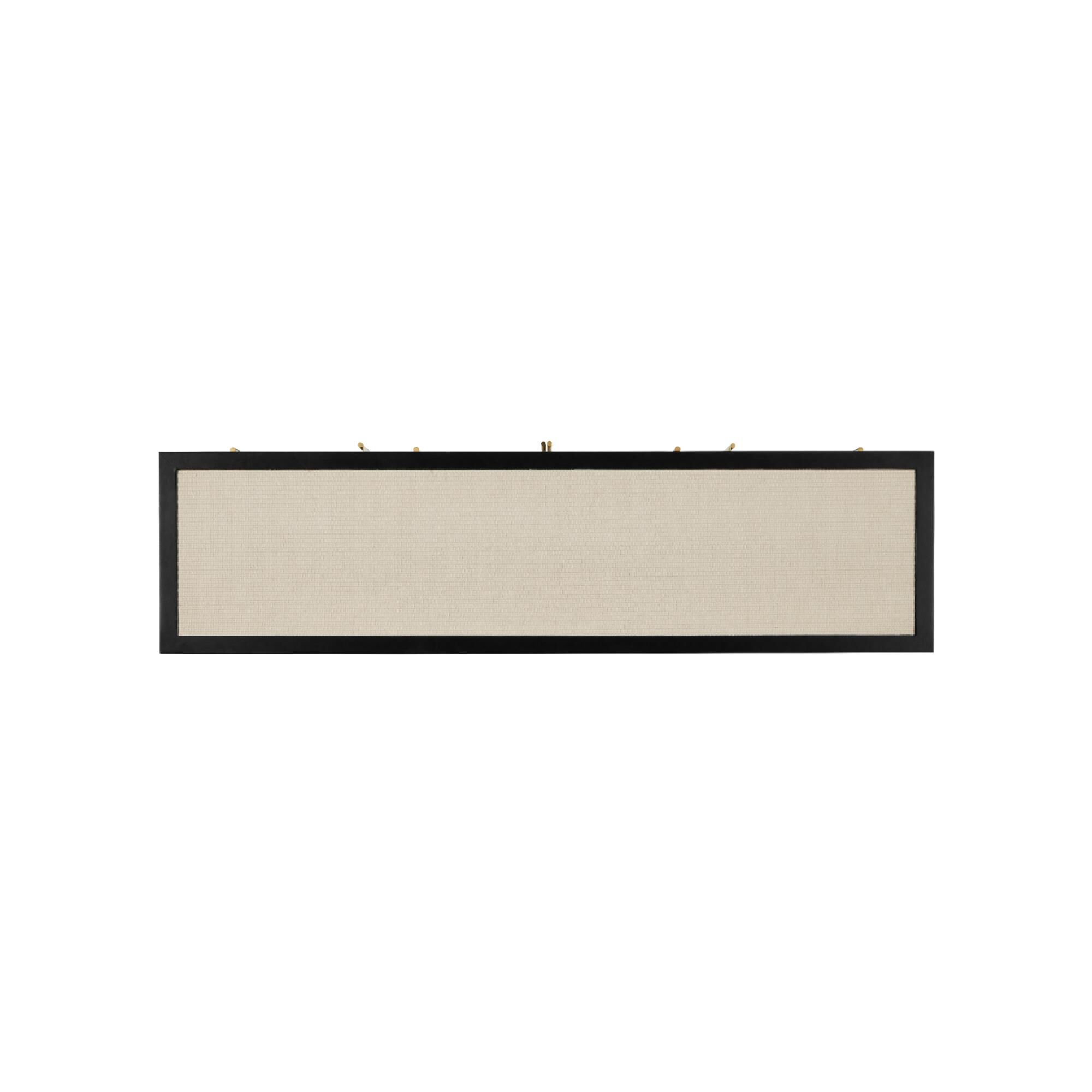 Shown in Ivory/Black/Satin Brass/Natural/Clear finish