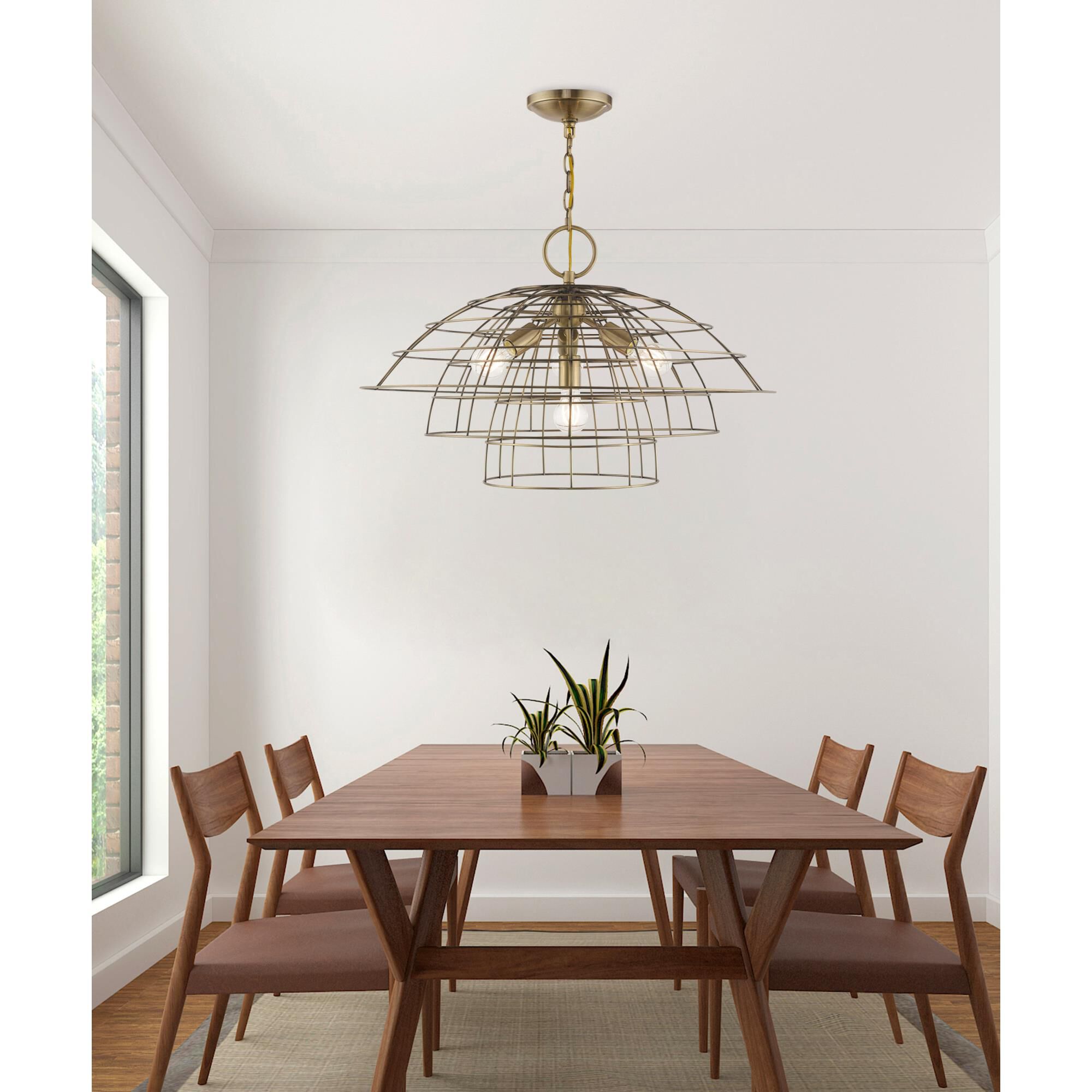 Brooklyn 4 Light Chandelier by Livex Lighting