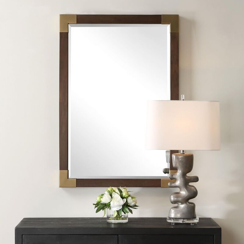 Uttermost Rhea Walnut Mirror Decorative Mirrors by Uttermost