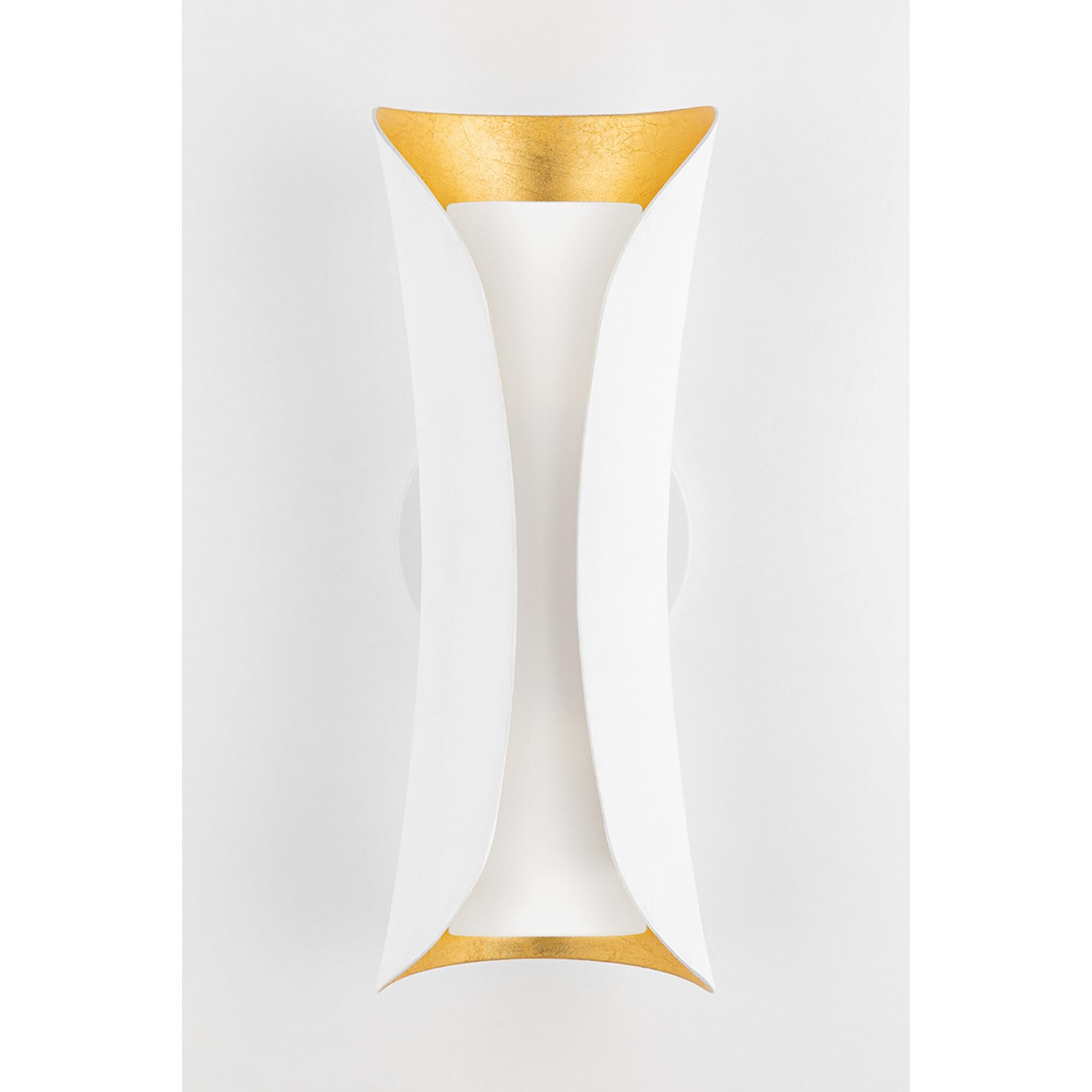 Shown in Gold Leaf - White finish and Opal Matte - Acid Etched glass