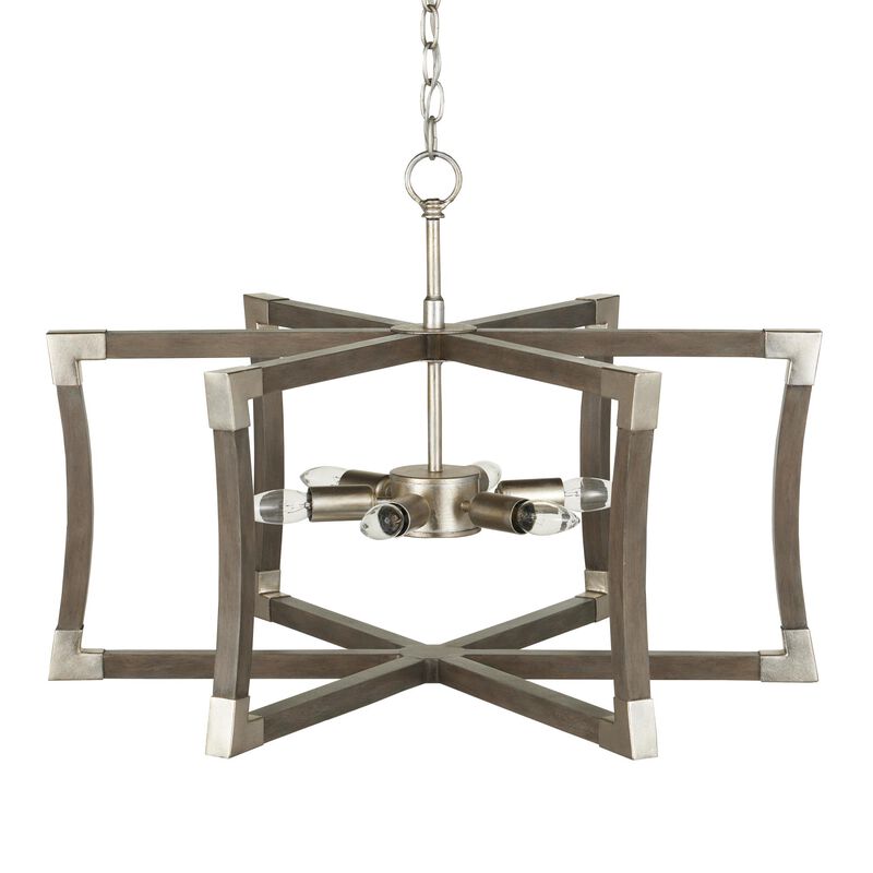 Bastian 27 Inch 6 Light Chandelier by Currey and Company