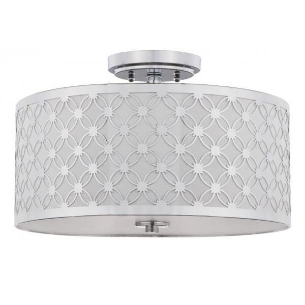 Hutch 16 Inch 3 Light Semi Flush Mount by Safavieh