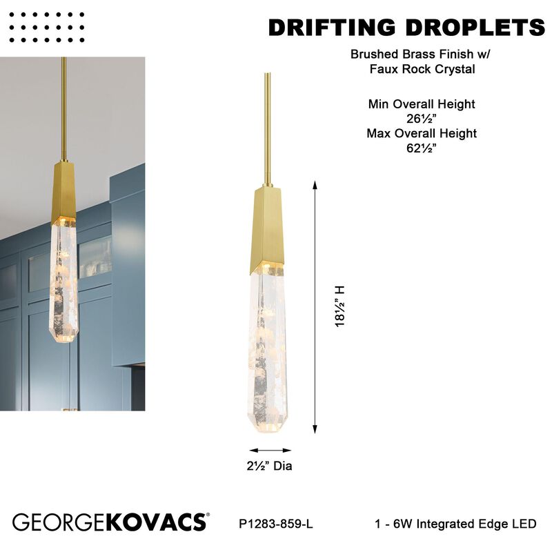 Drifting Droplets Mini Pendant by Kovacs