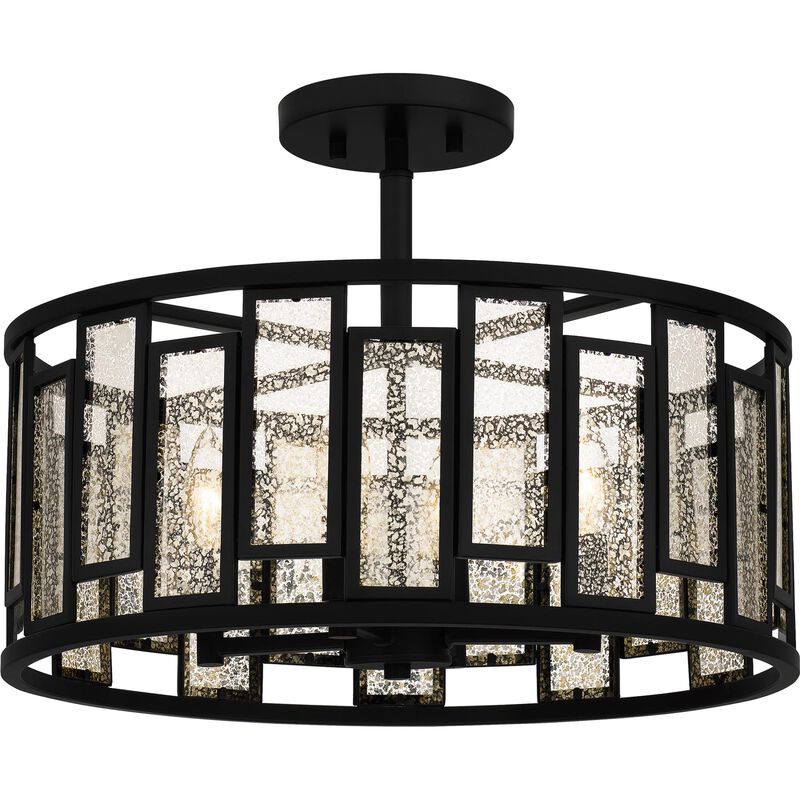 Bankston 18 Inch 4 Light Semi Flush Mount by Quoizel