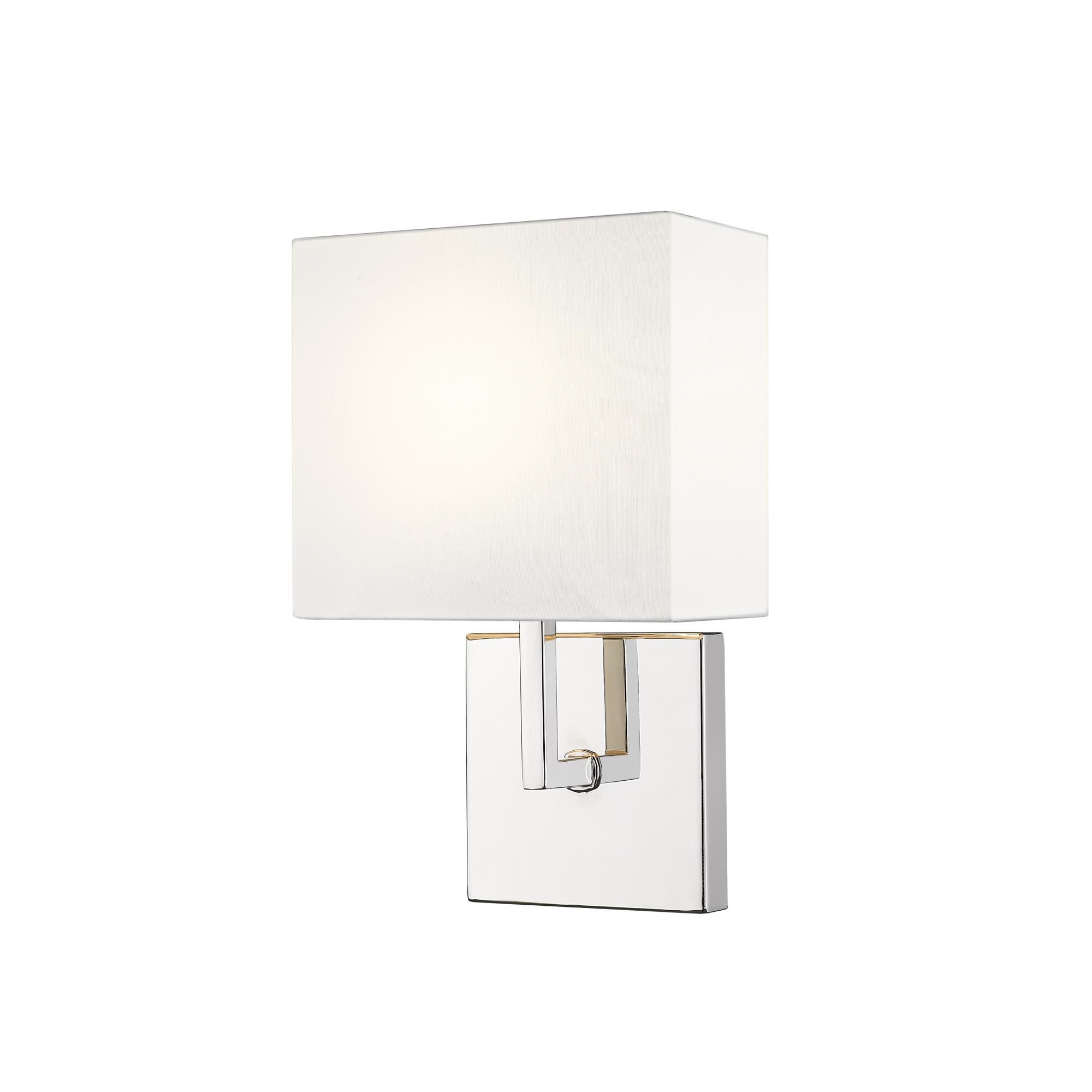 Shown in Polished Nickel finish and Fabric glass and Fabric shade