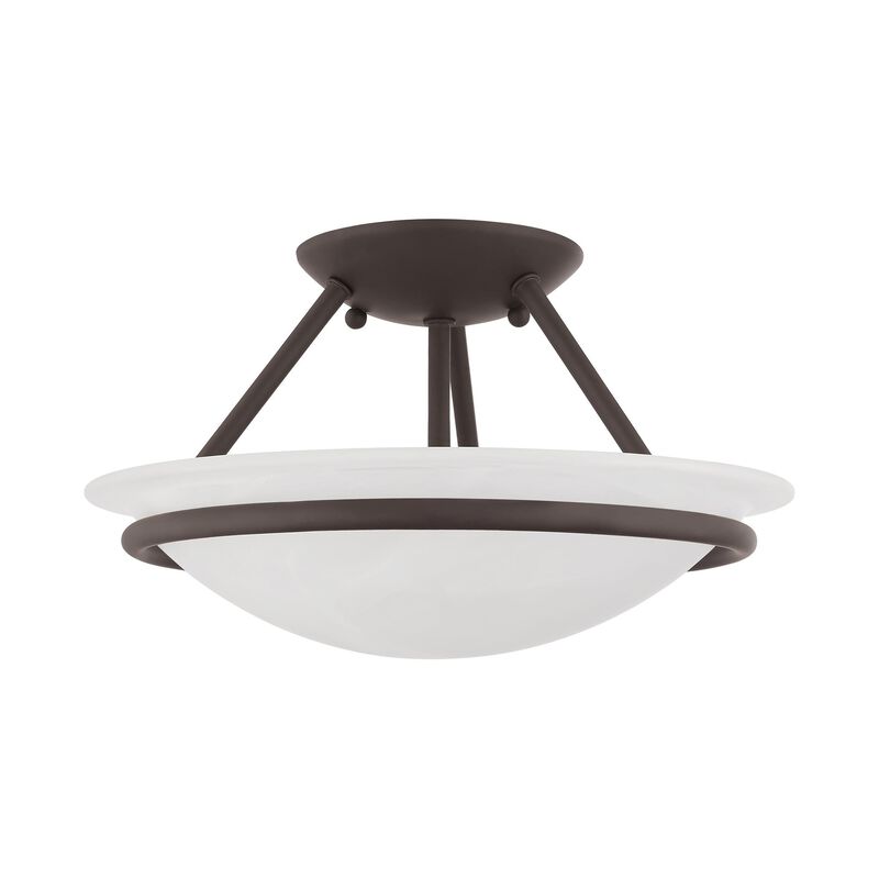 Newburgh 12 Inch 2 Light Semi Flush Mount by Livex Lighting