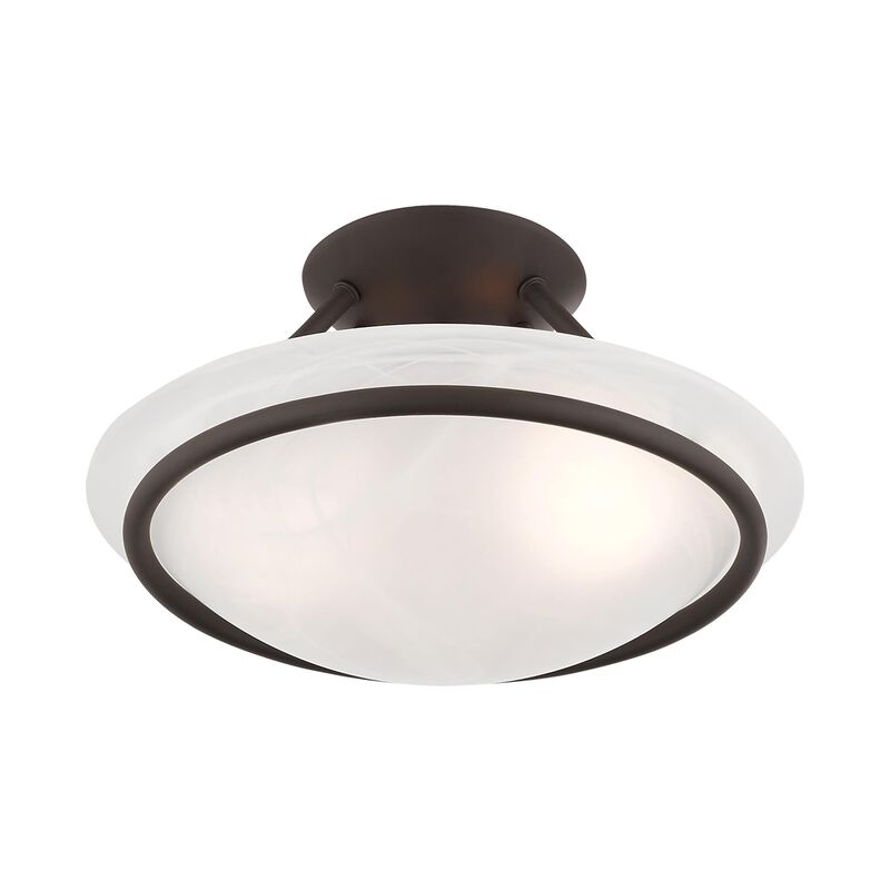 Newburgh 12 Inch 2 Light Semi Flush Mount by Livex Lighting