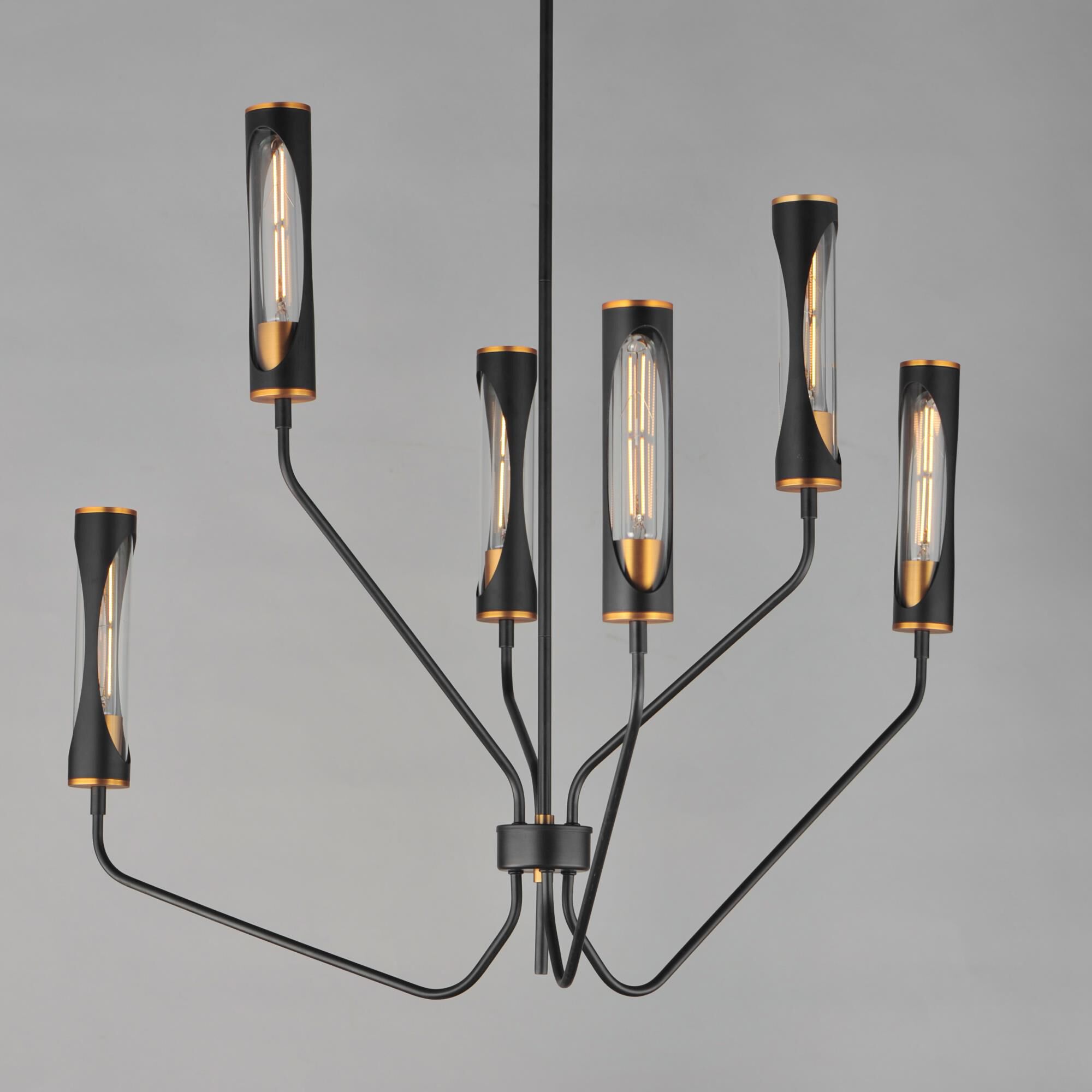 Shown in Black / Antique Brass finish and Clear glass and Glass shade