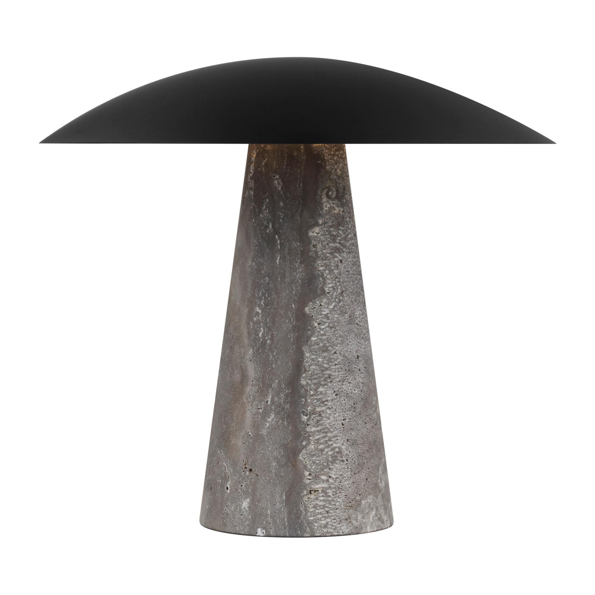 Shown in Dark Bronze/Dark Travertine finish and Brass shade