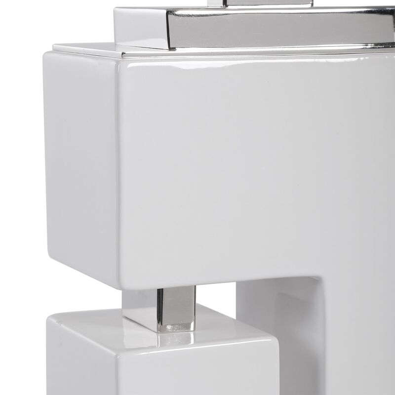 Tetris White Table Lamp by Uttermost