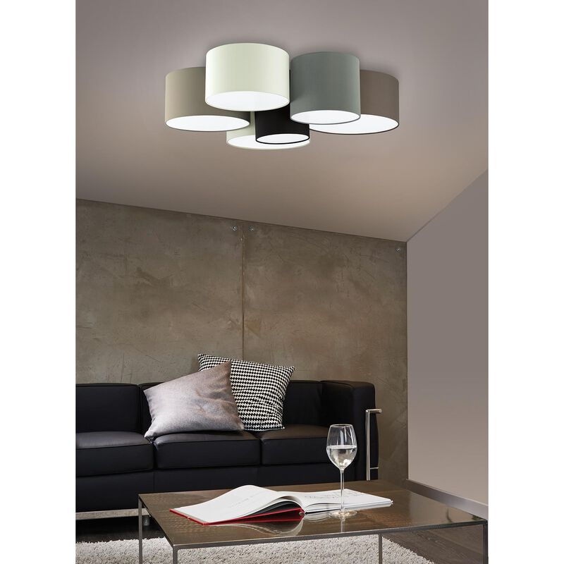 Eglo Pastore 33 Inch 6 Light Semi Flush Mount by Eglo Lighting