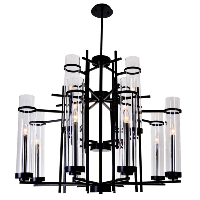 Sierra 38 Inch 12 Light Chandelier by CWI Lighting