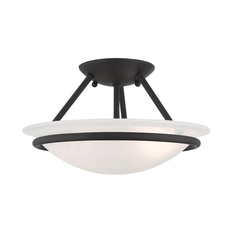 Newburgh 12 Inch 2 Light Semi Flush Mount by Livex Lighting