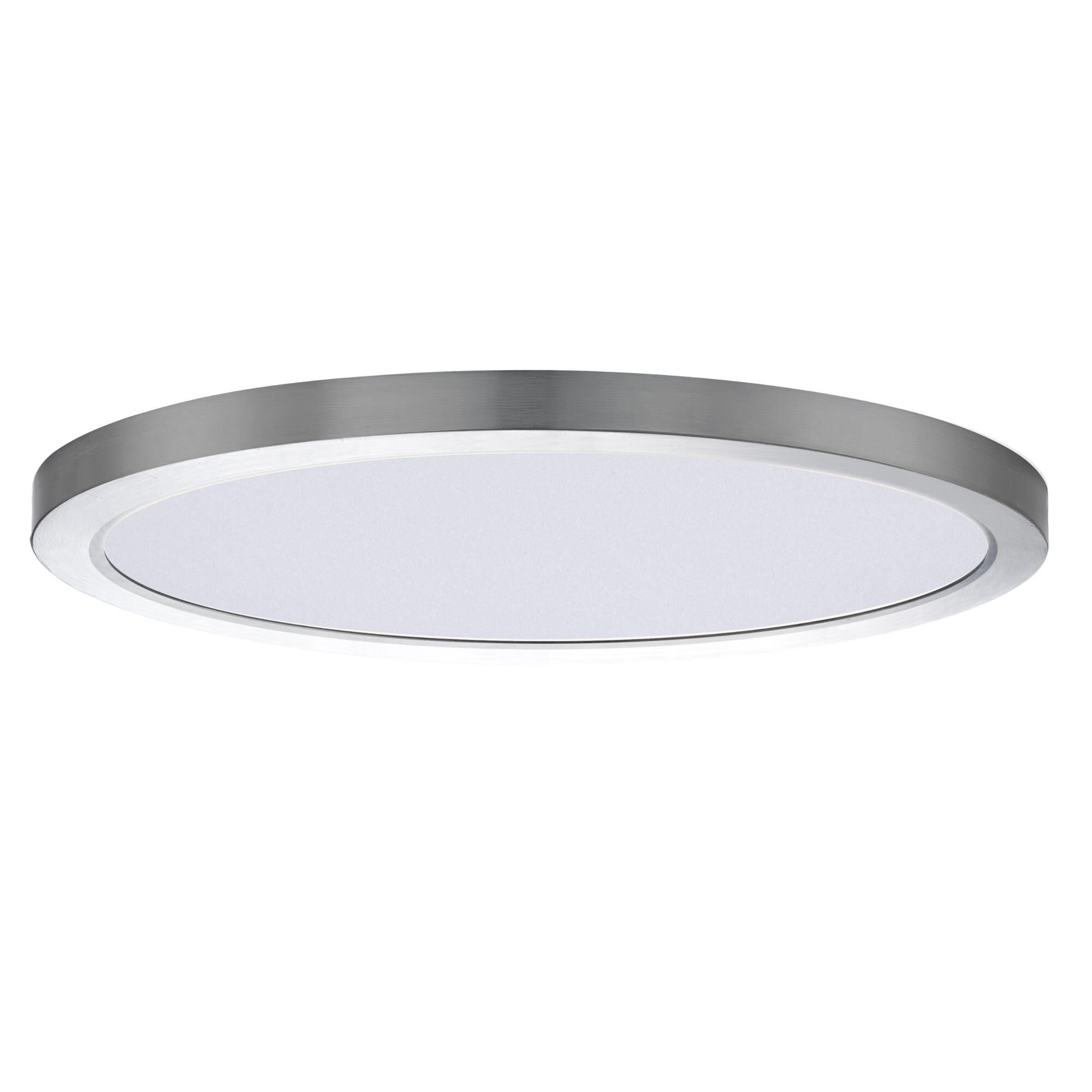 Shown in Satin Nickel finish and White glass and Pmma shade