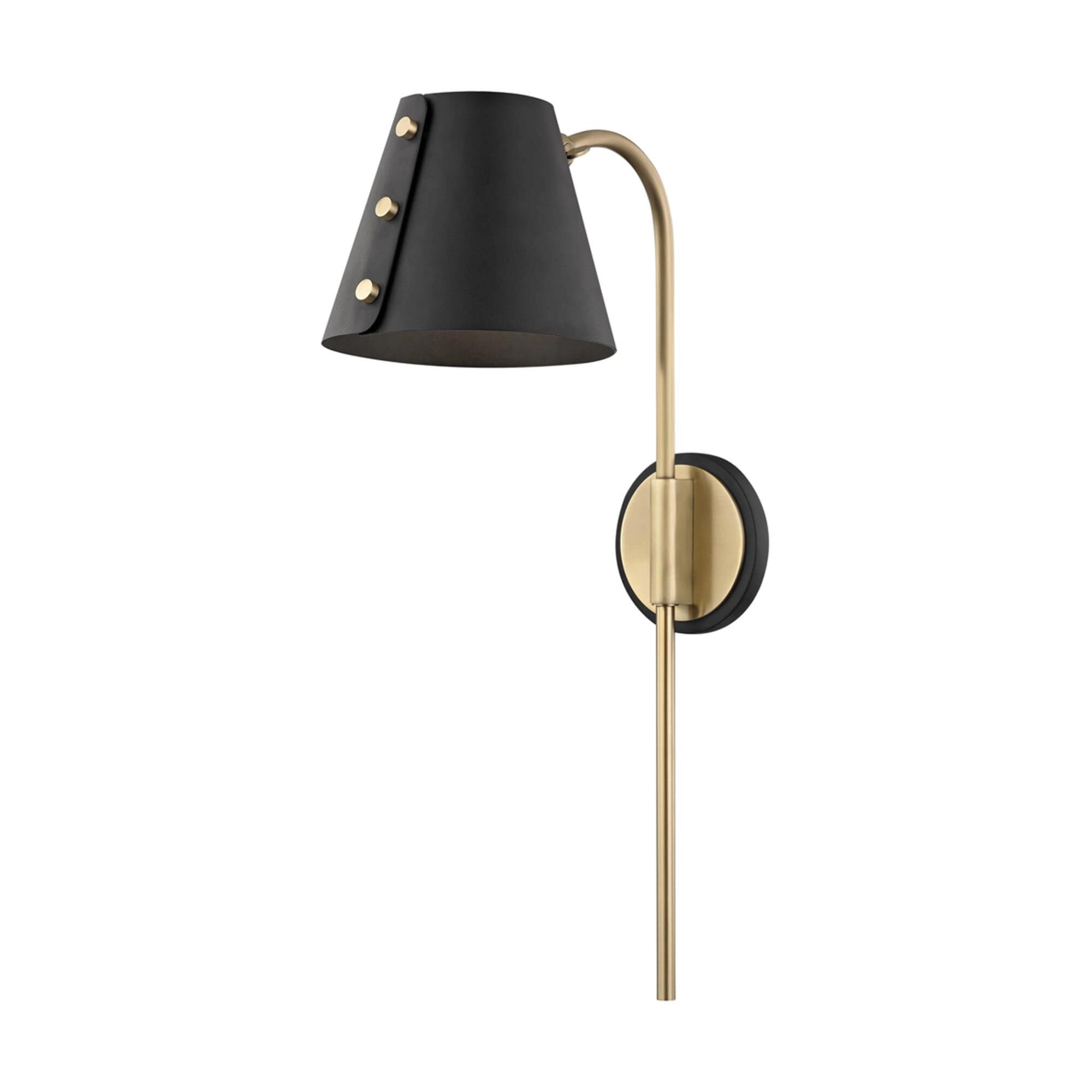 Shown in Aged Brass finish and Black accent