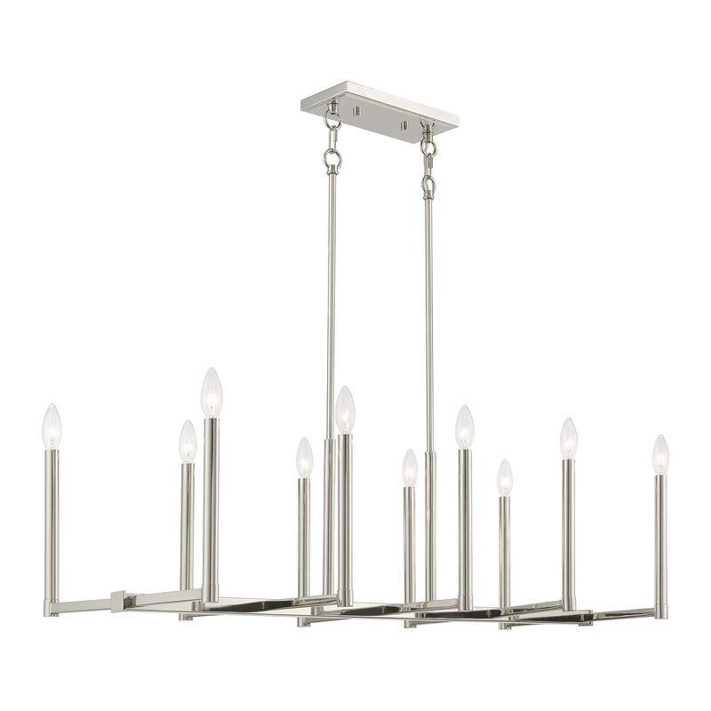 Alpine 42 Inch 10 Light Linear Suspension Light by Livex Lighting