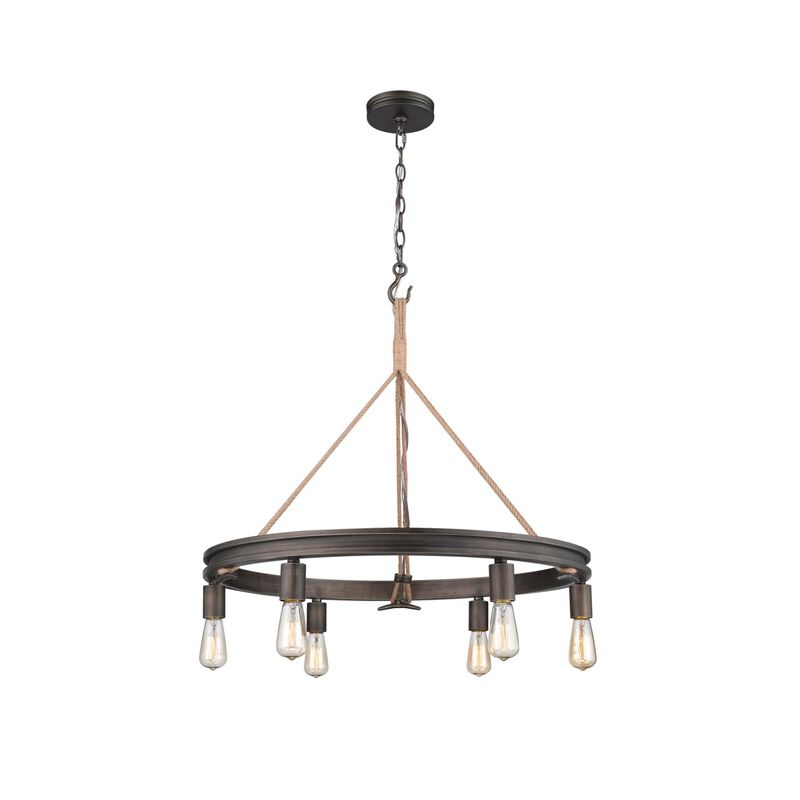 Chatham 26 Inch 6 Light Chandelier by Golden Lighting