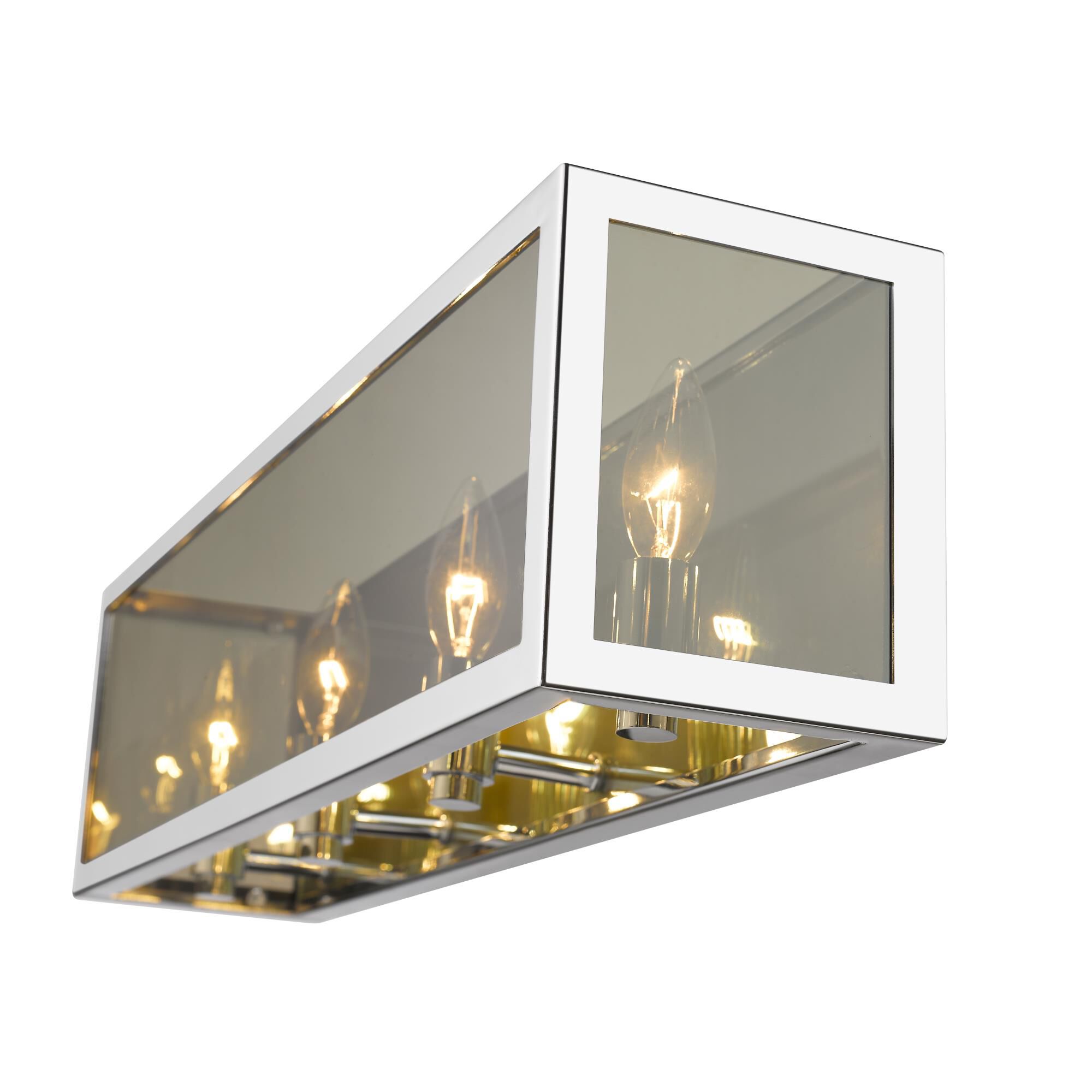 Shown in Chrome finish and Mirror glass and Mirror Glass shade