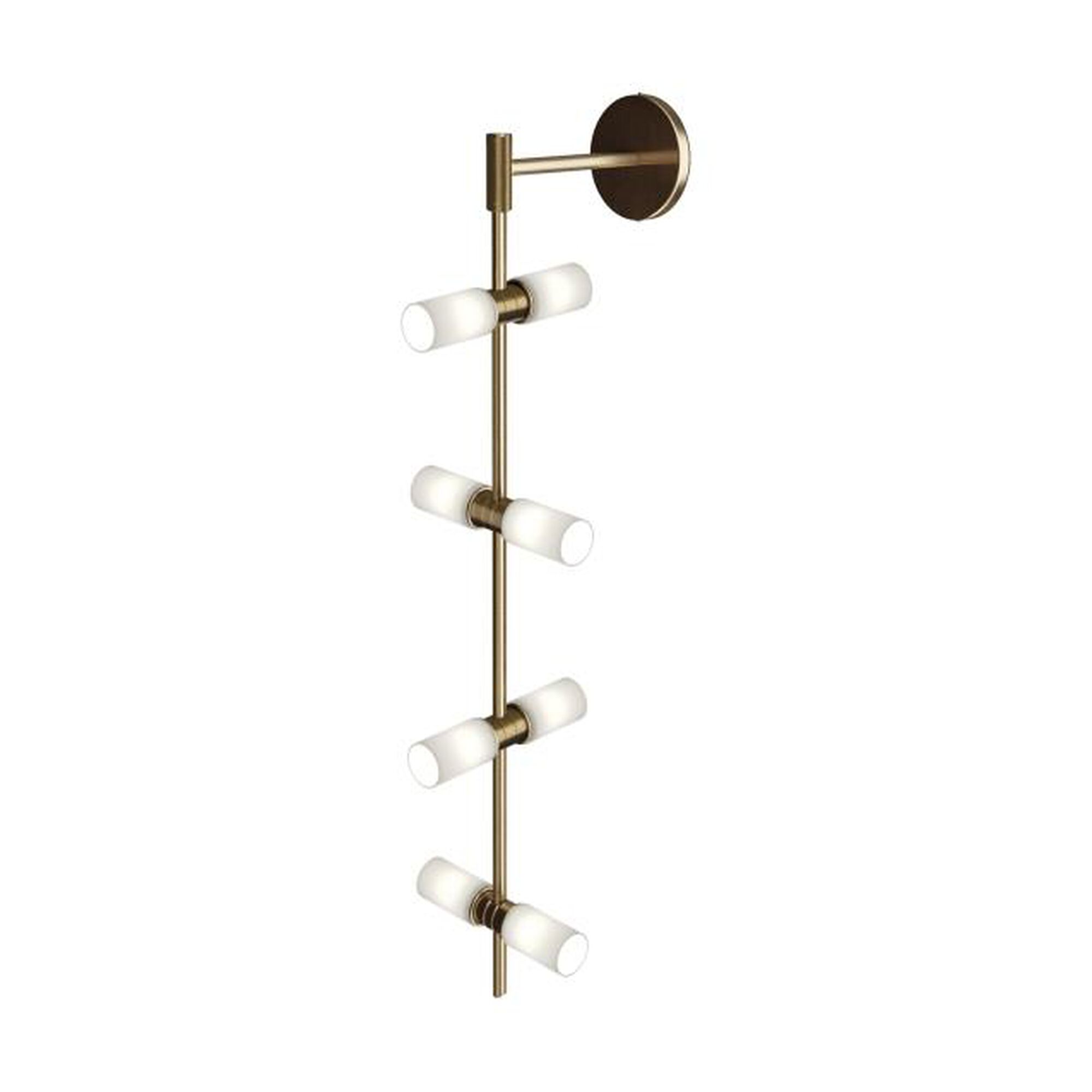 Shown in Aged Brass finish and Glass Cylinders glass and Frosted Globes Or Cylinders shade