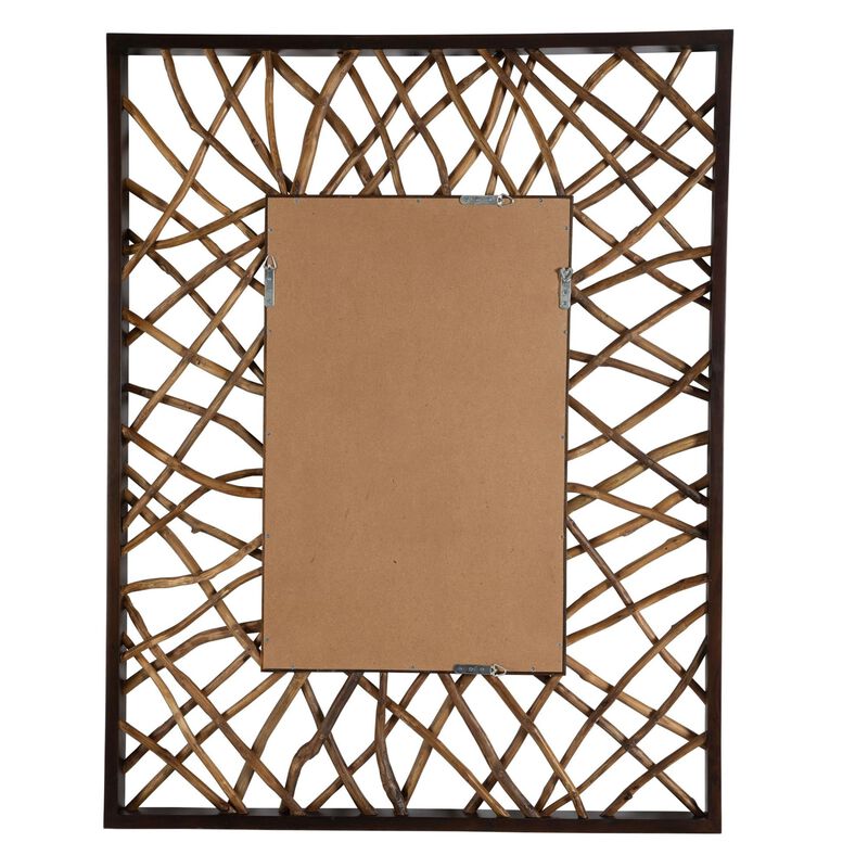 Osvaldo Mendoza Teak Maze Decorative Mirror by Uttermost