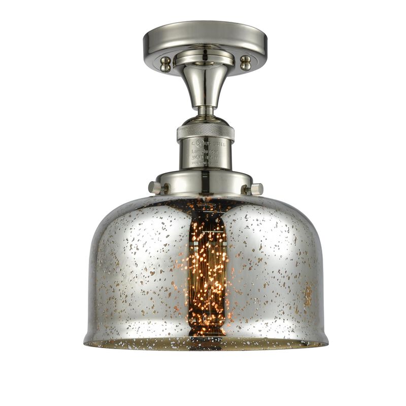 Bruno Marashlian Large Bell 8 Inch 1 Light LED Semi Flush Mount by Innovations Lighting