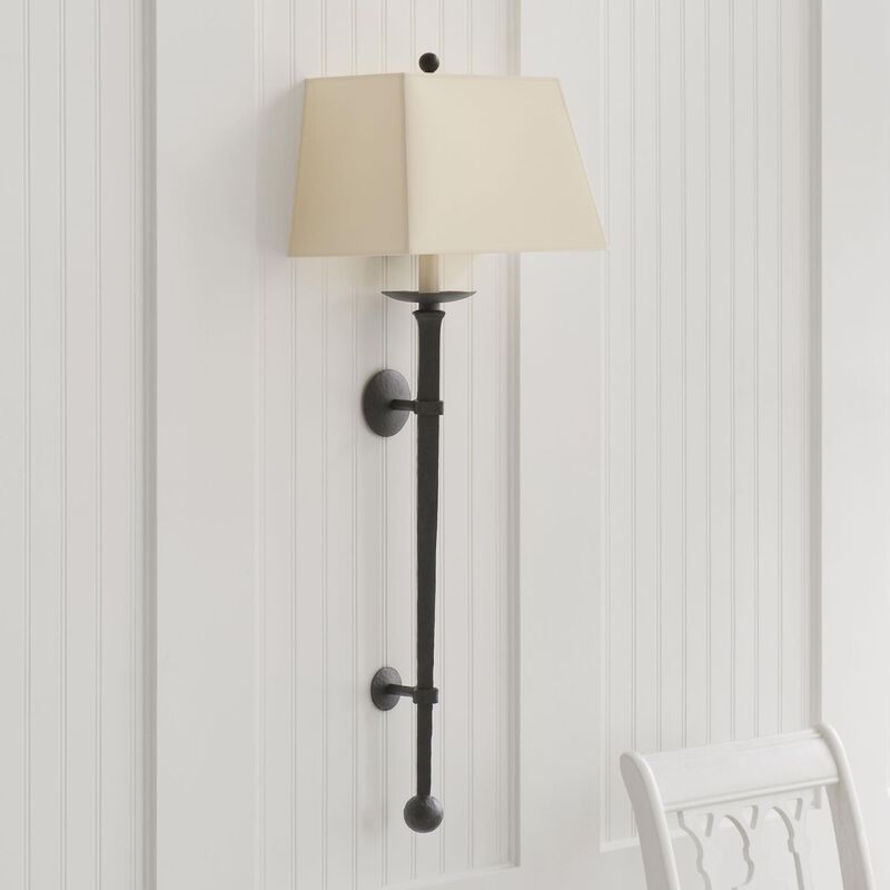 Visual Comfort Signature Collection Chapman & Myers Iron Torch 36 Inch Wall Sconce