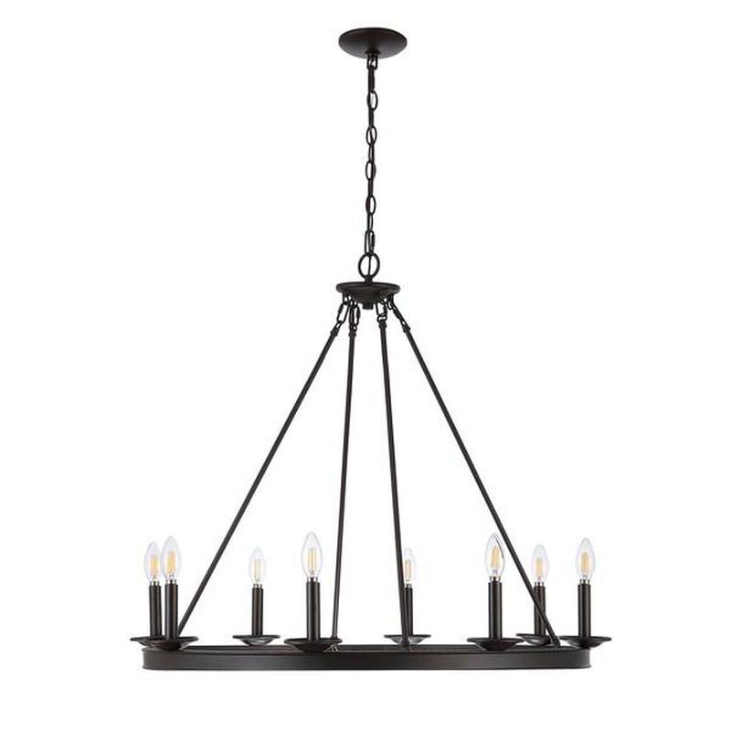 Fauna 34 Inch 8 Light LED Chandelier by Safavieh