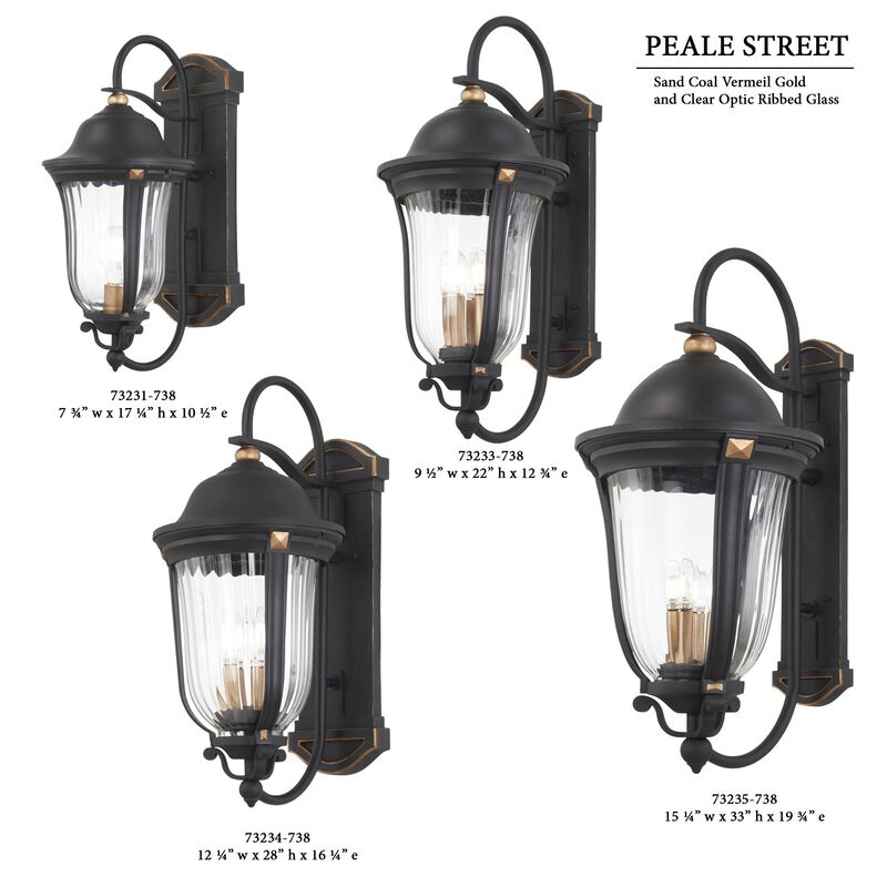 Peale Street 33 Inch Tall 5 Light Outdoor Wall Light by Minka Lavery