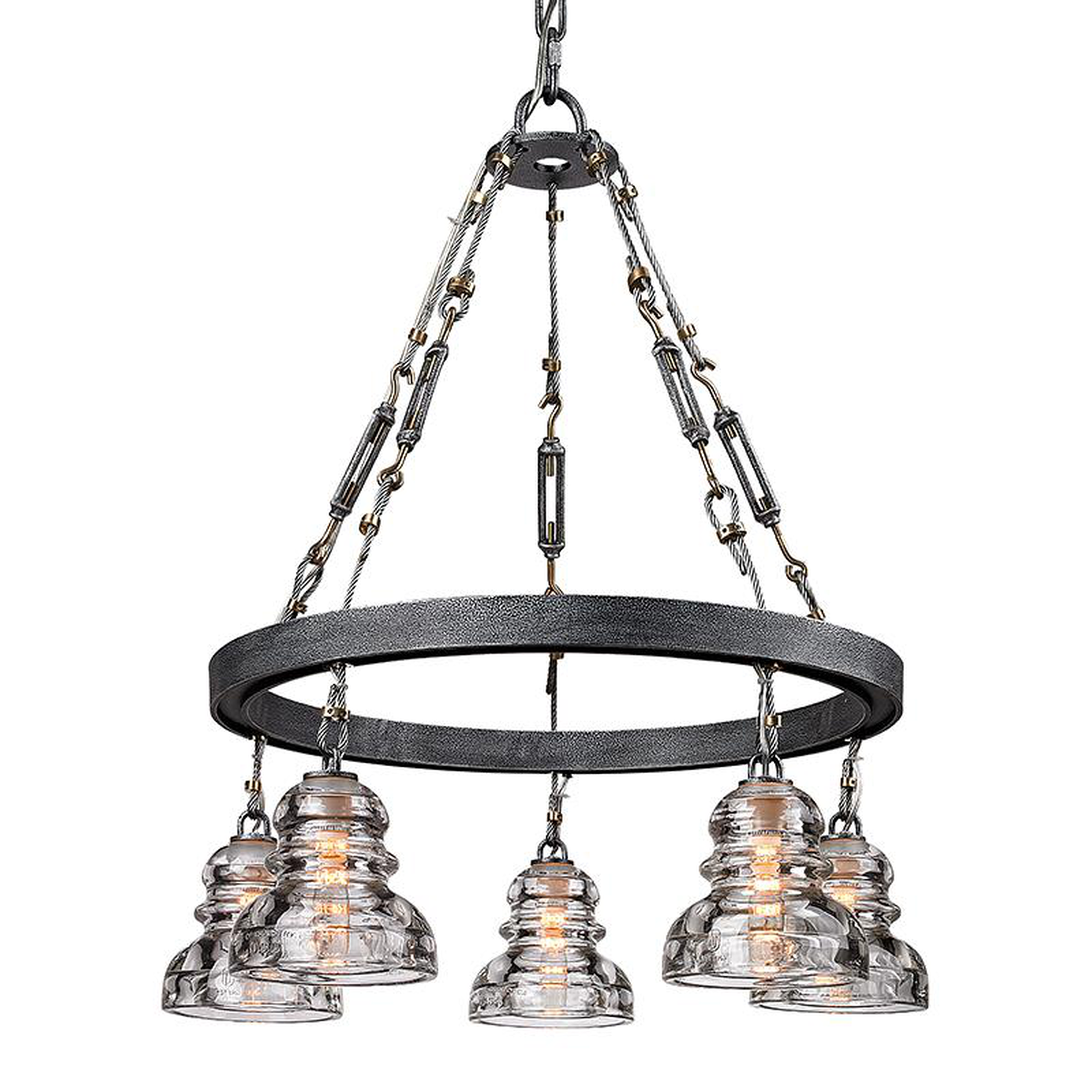 Shown in Old Silver finish and Clear glass and Historic Pressed Glass shade