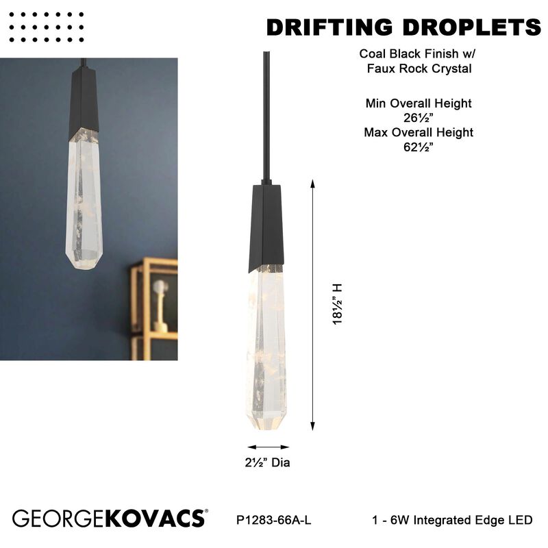 Drifting Droplets Mini Pendant by Kovacs