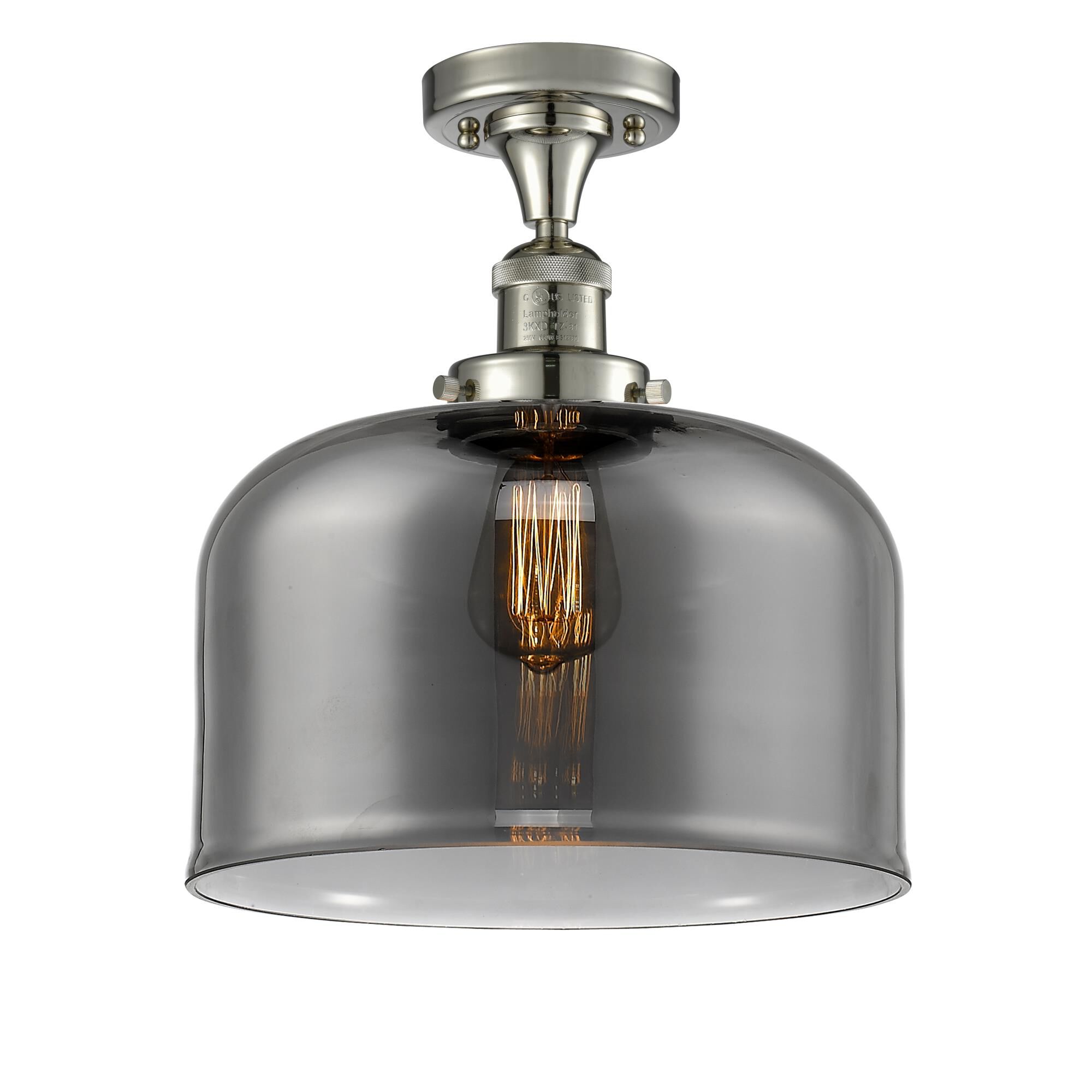 Bruno Marashlian Bell 12 Inch 1 Light Semi Flush Mount,