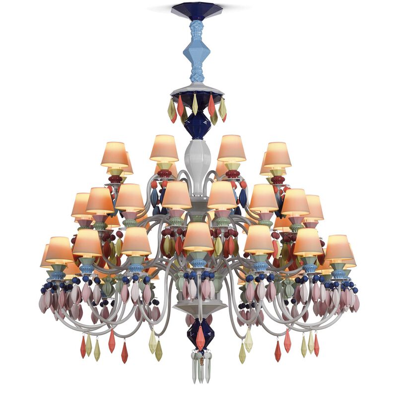 Belle De Nuit 49 Inch 40 Light LED Chandelier by Lladro