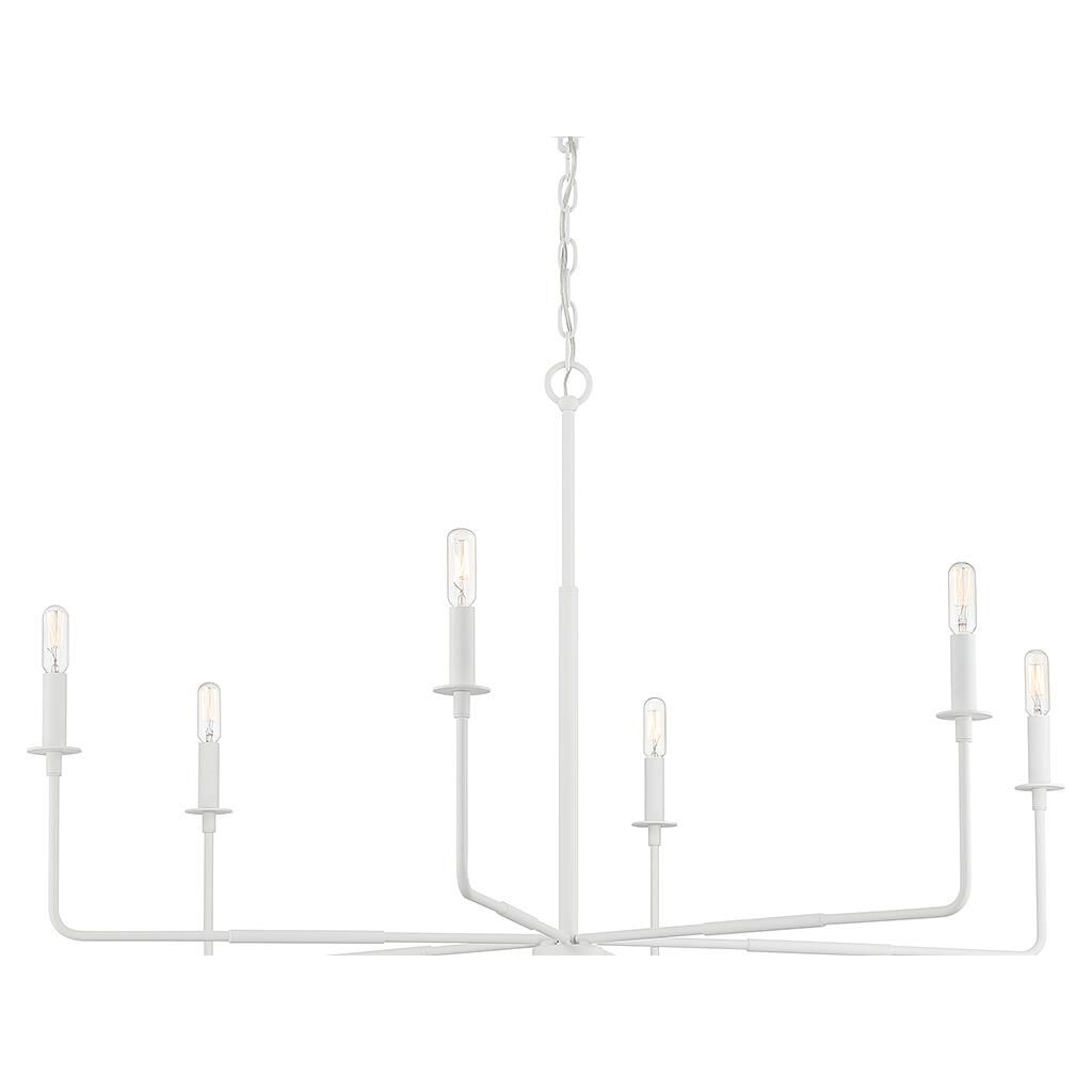 Salerno 42 Inch 6 Light Chandelier by Savoy House