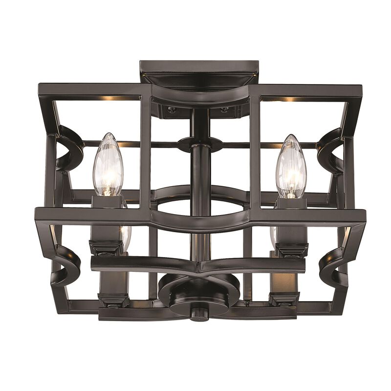 Bellare 10 Inch Semi Flush Mount by Golden Lighting