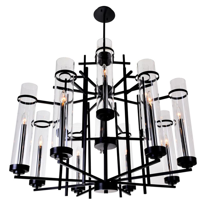 Sierra 38 Inch 12 Light Chandelier by CWI Lighting