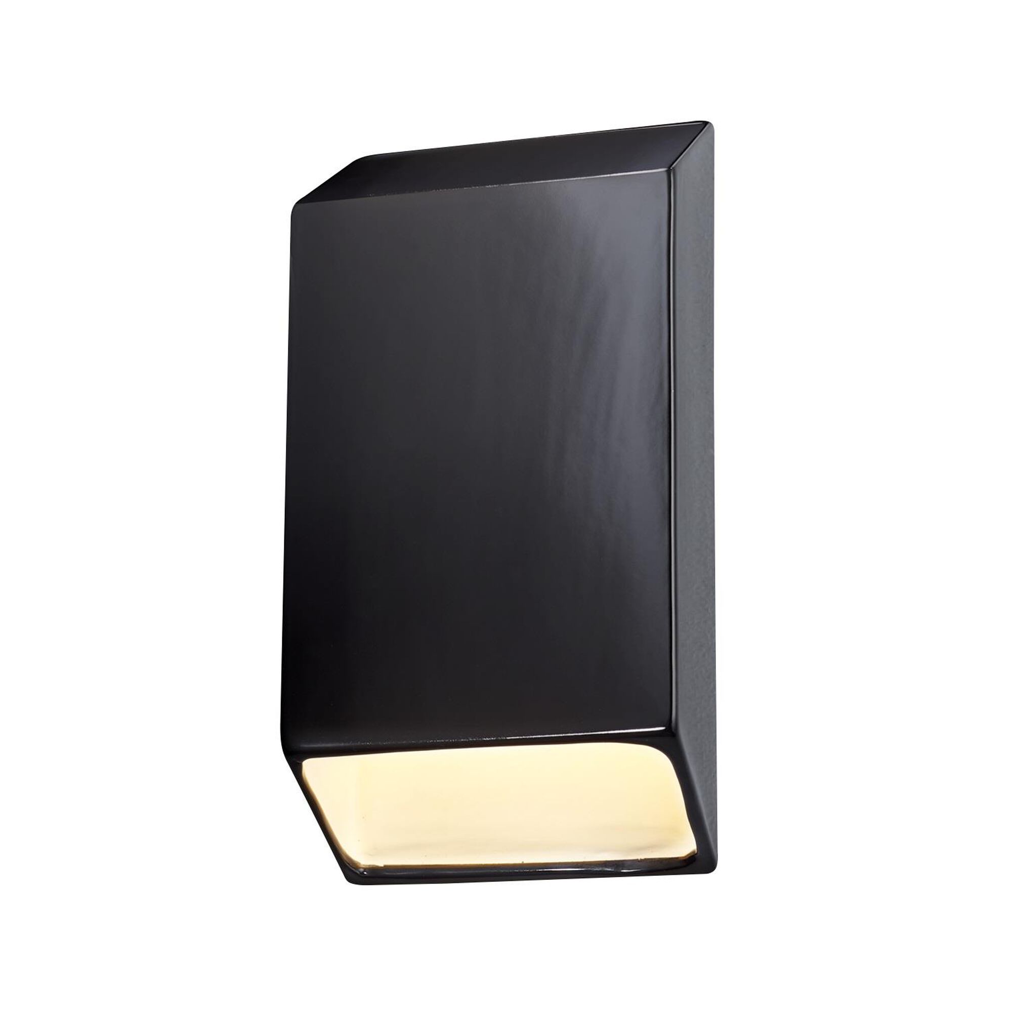 Shown in Gloss Black - Matte White Internal finish and Shape - Tapered Rectangle accent