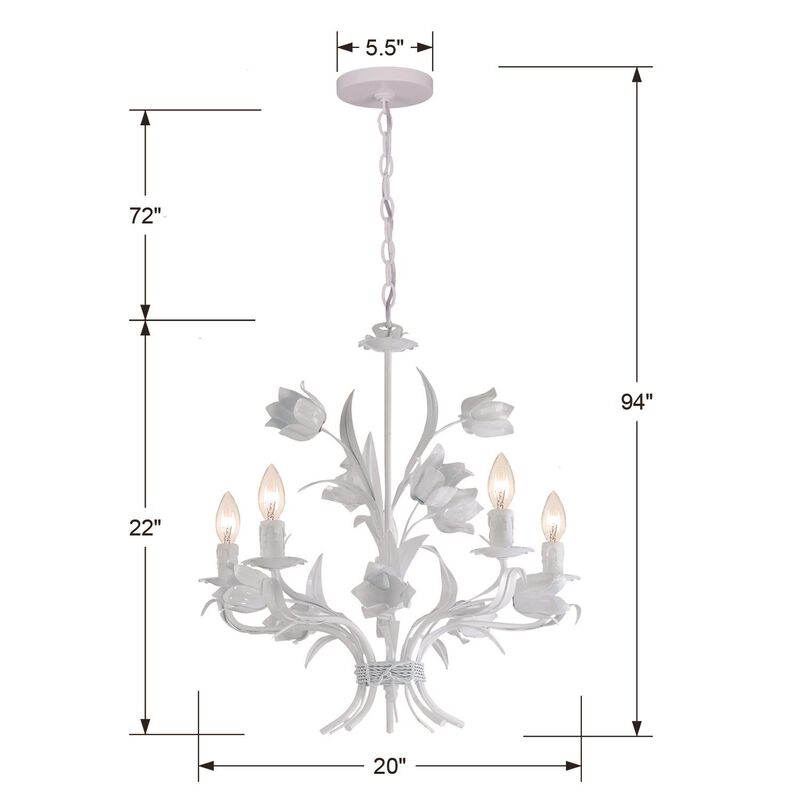 Southport 20 Inch 5 Light Mini Chandelier by Crystorama