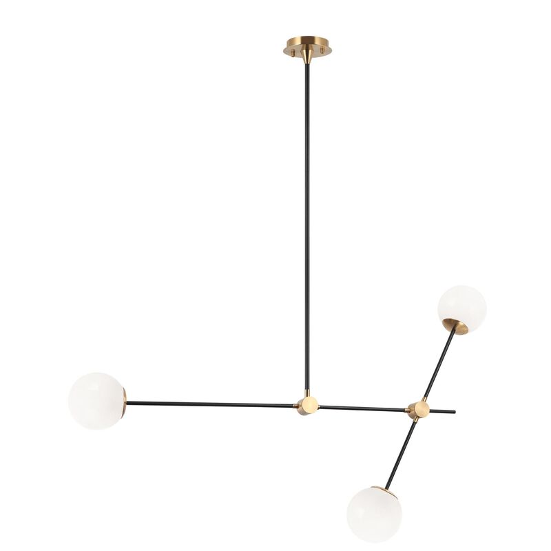 Cosmic 49 Inch 3 Light Linear Suspension Light by Matteo Lighting