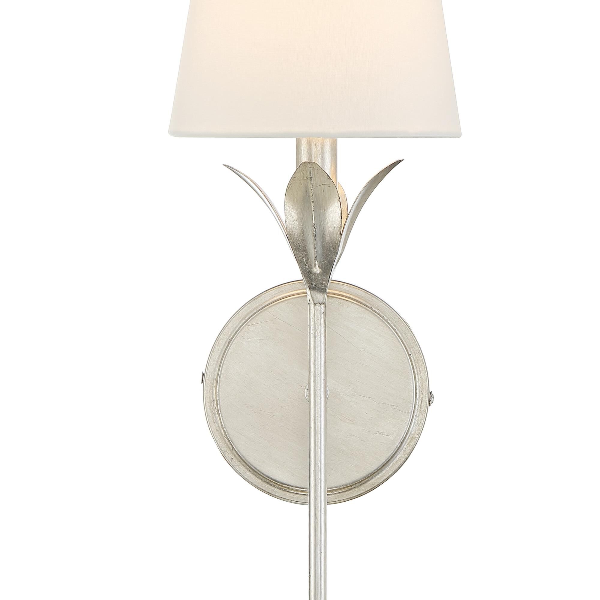 Shown in Antique Silver finish and Silk glass and Silk shade