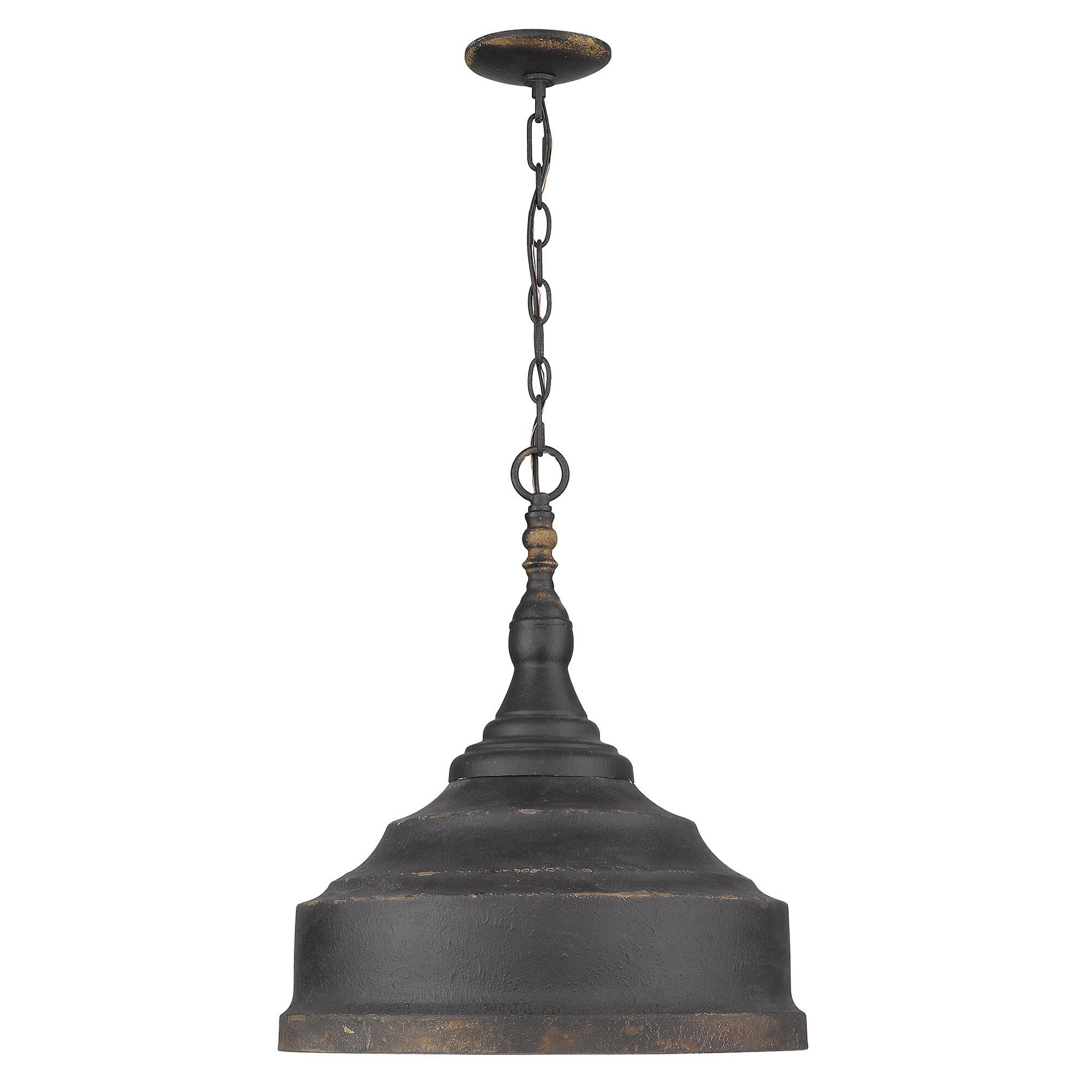 Shown in Antique Black Iron finish and Antique Black shade